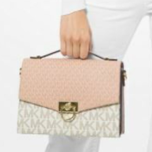 New Michael Kors two toned Hendrix bag. Coated canvas. - Picture 6 of 7